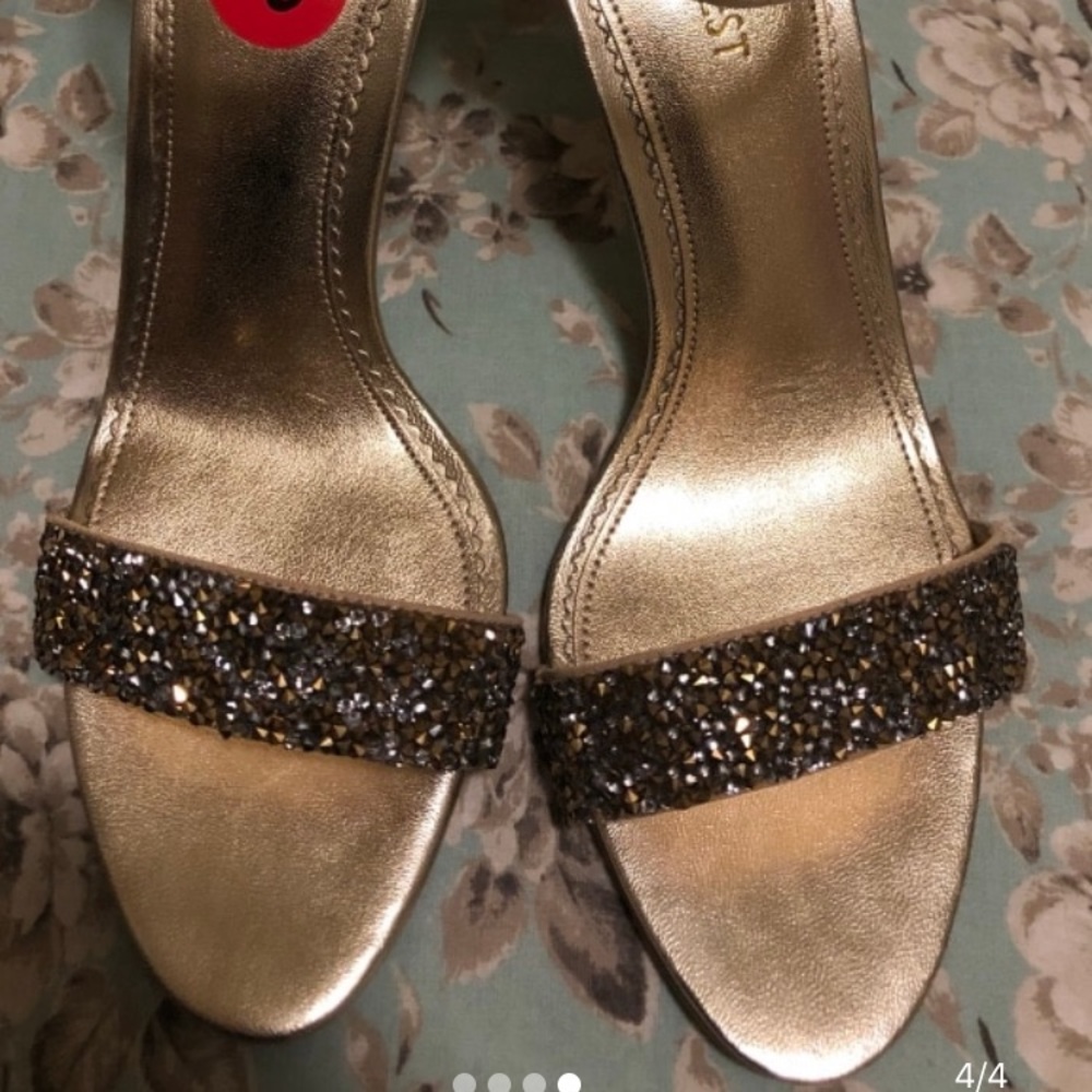 Gold heel sandals